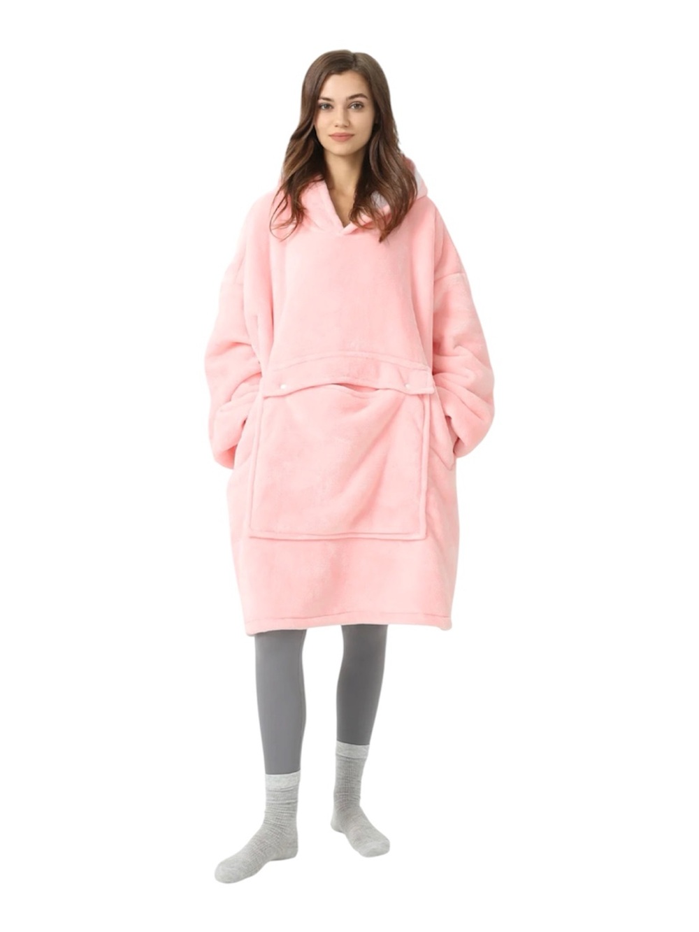 Uniquebella blanket sweatshirt premium hoodie one size fit all Pink